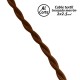 Cable textil trenzado 2x2,5 marrón