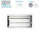 Rejilla Aluminio Lineal Con Marco Inclinación 20º Con Compuerta de Regulación de Caudal