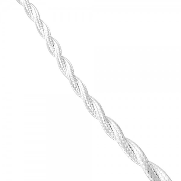 Cable textil trenzado 2x1,5 blanco