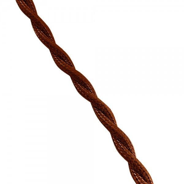 Cable textil trenzado 2x2,5 marrón