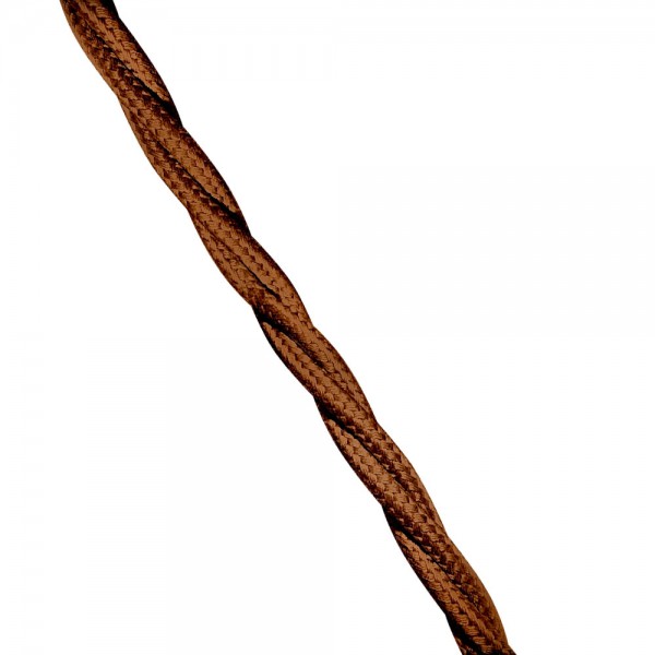Cable textil trenzado 3x2,5 marrón