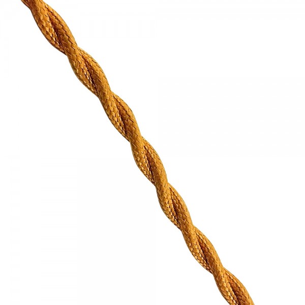 Cable textil trenzado 2x0.75 oro viejo
