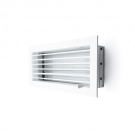 Rejilla de ventilación regulable (13 x 17 cm, Blanco, Aluminio)