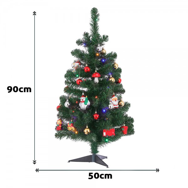 sangre creer Patético Mini árbol de navidad con decoración navideña incluida y luces led - Brico  Profesional